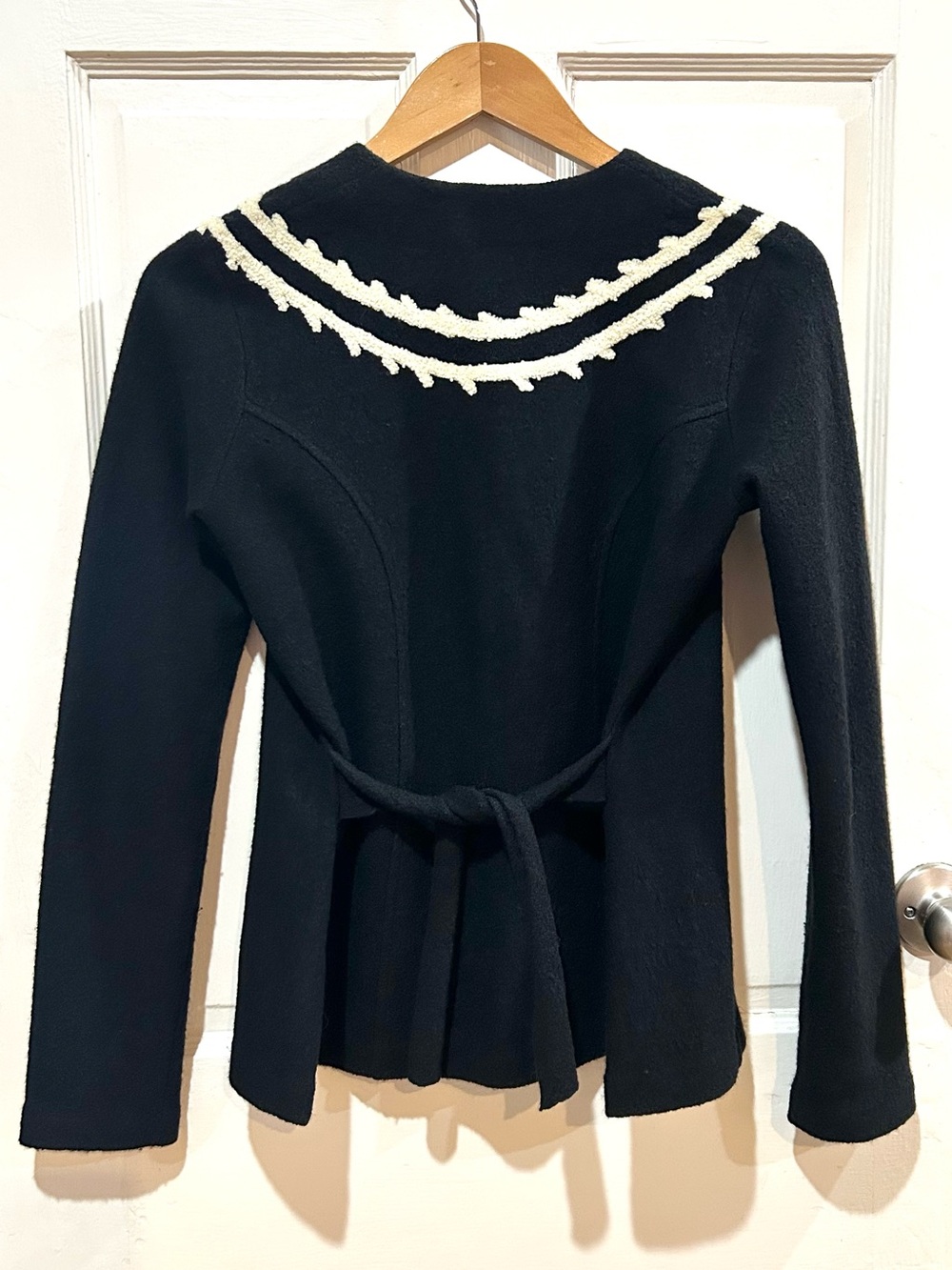 Anthropologie RARE Guinevere Retro 100% Wool Cardigan Dark Academia Artsy XS - Picture 5 of 12